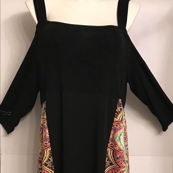 Cold Shoulder Black Tunic Plus Size - Picture 7 of 7